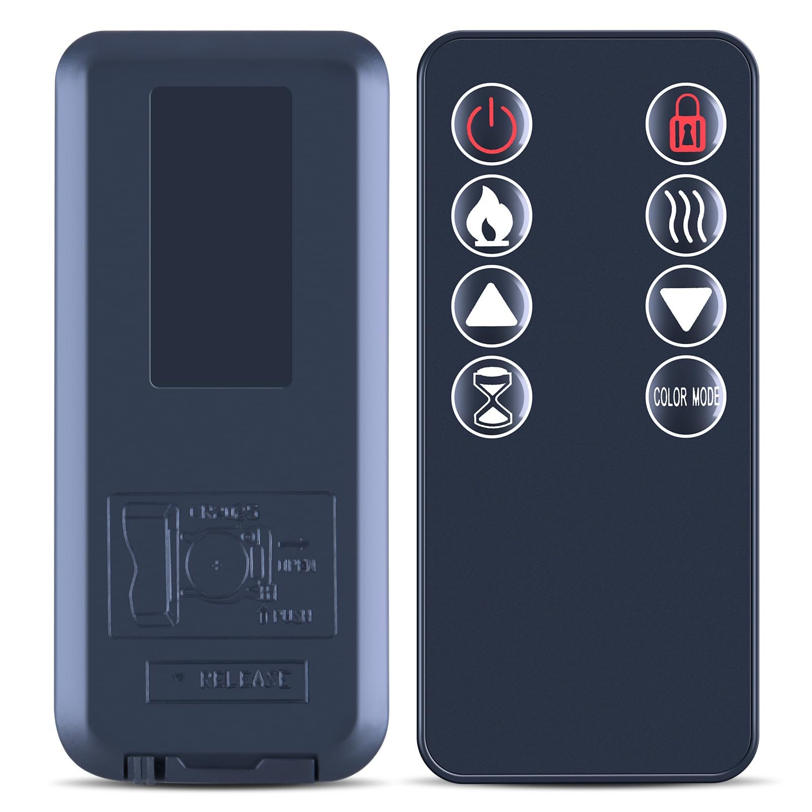 PZL New Replacement Remote Control for for Beyond Breeze EF-2036FU & U-MAX U-MAX-GR01, for Homedex HDX-14001, for Alpaca/Vebreda 3D Electric Fireplace Heater