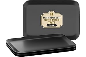 Durable & Reusable Black Serving Tray for Every Occasion