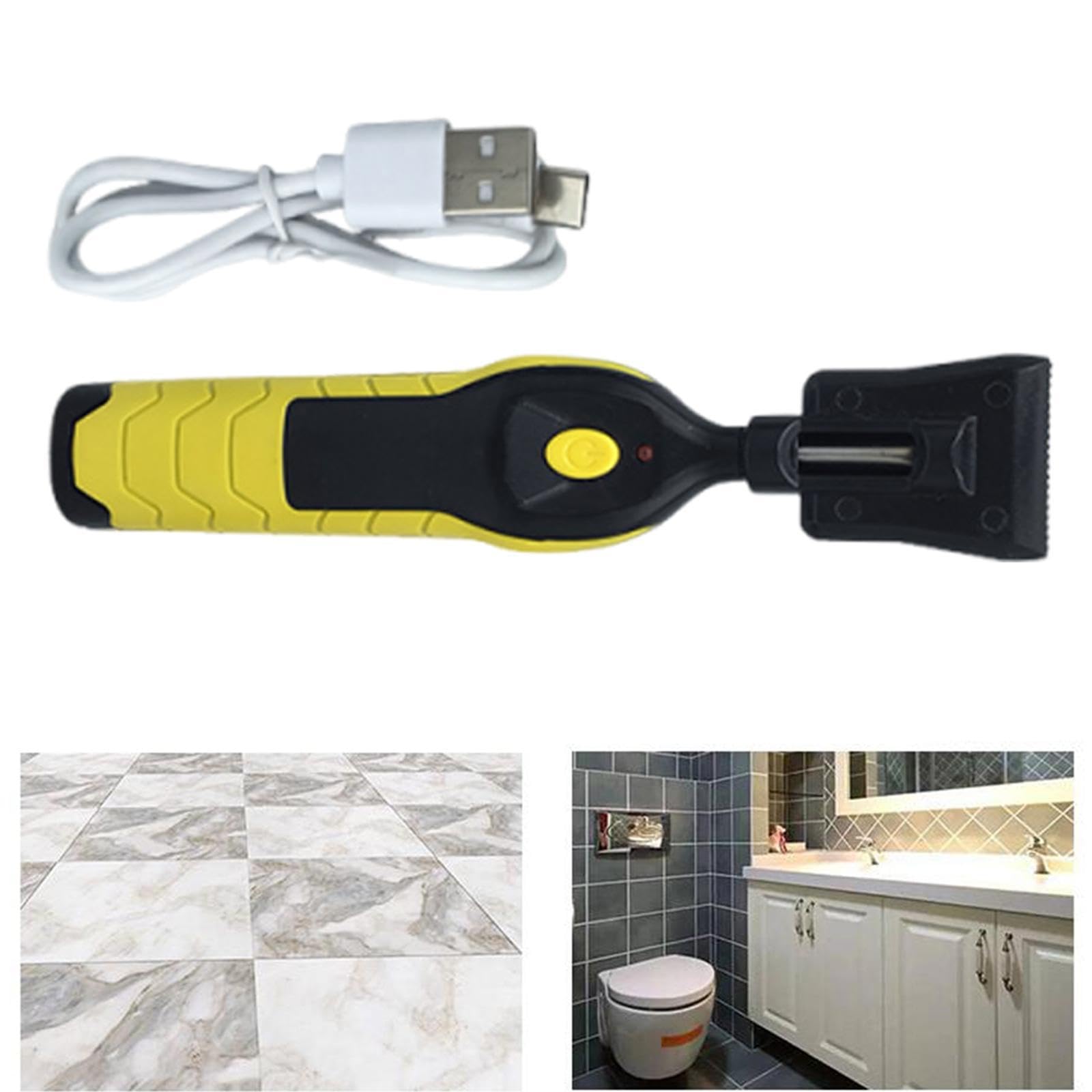 Penna Elettrica Floor Repair Kit Strumento Versatile Crevice Repair Tool Chips Removibile Riscaldamento Usb in Pp Adatta per Riparazione Mobili Pavime, Giallo