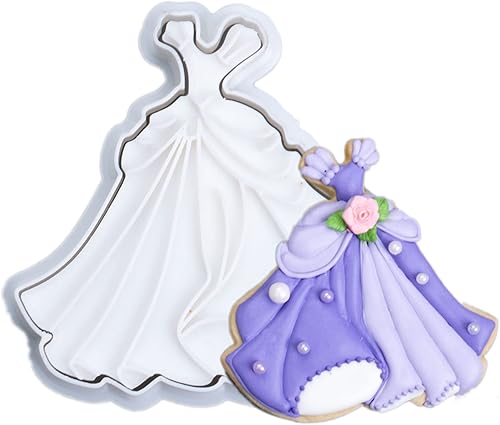 Flycalf Princess Carriage - Cortador de galletas para hornear con sello 3D, accesorios de ácido poliláctico (PLA) para regalos, decoración para