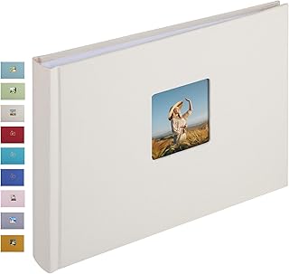 Scrapbook Photo Album with Writing Space, Premium DIY Scrapbook Picture Album 40 Pages for 3X5, 4X6, 5X7 Linen Cover with Window Photos Book Family Albums for Travel Wedding Baby, Beige