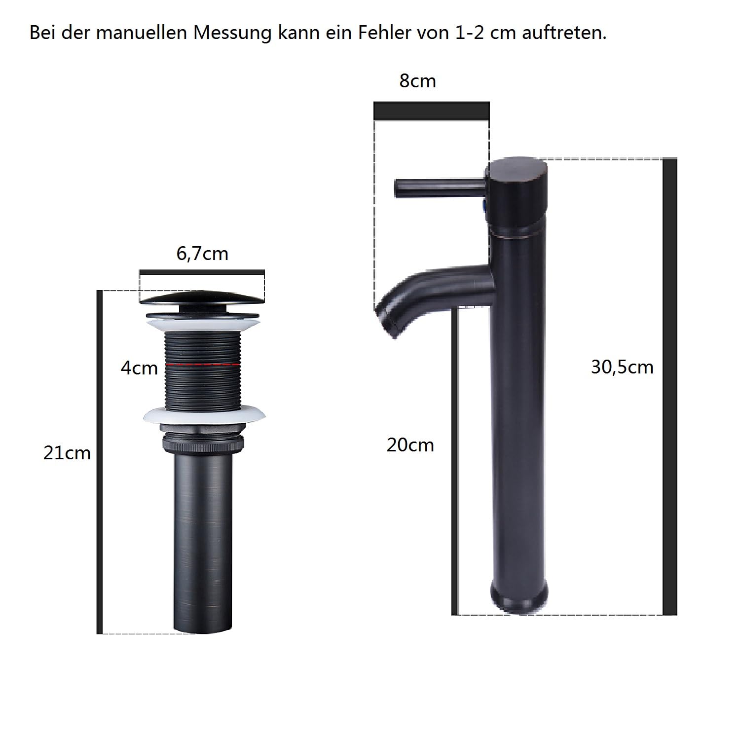 ZealWe Badmöbel Set 2-teilig Waschbecken mit Unterschrank 60 cm mit Handtuchhalter Rollenhalter, Waschtischunterschrank hängend mit Waschtish 54 cm für kleine Gäste WC Waschplatz, Blau