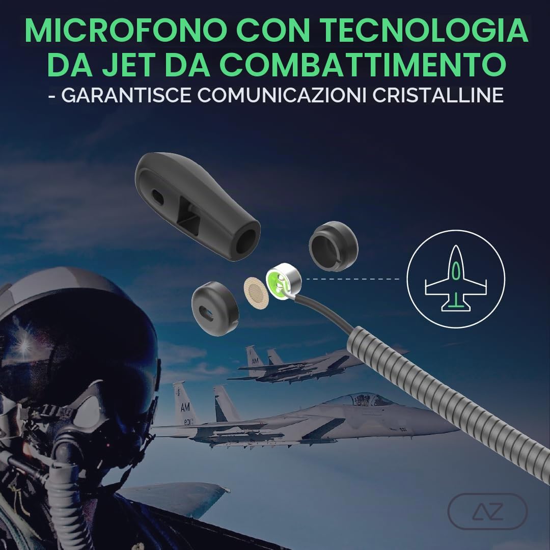 AceZone A-Spire - Cuffie da gaming ibride ANC - Cancellazione attiva del rumore - Microfono con cancellazione del rumore per migliorare la voce - PC, PS4, PS5, Series X, Series S, Switch, Mobile