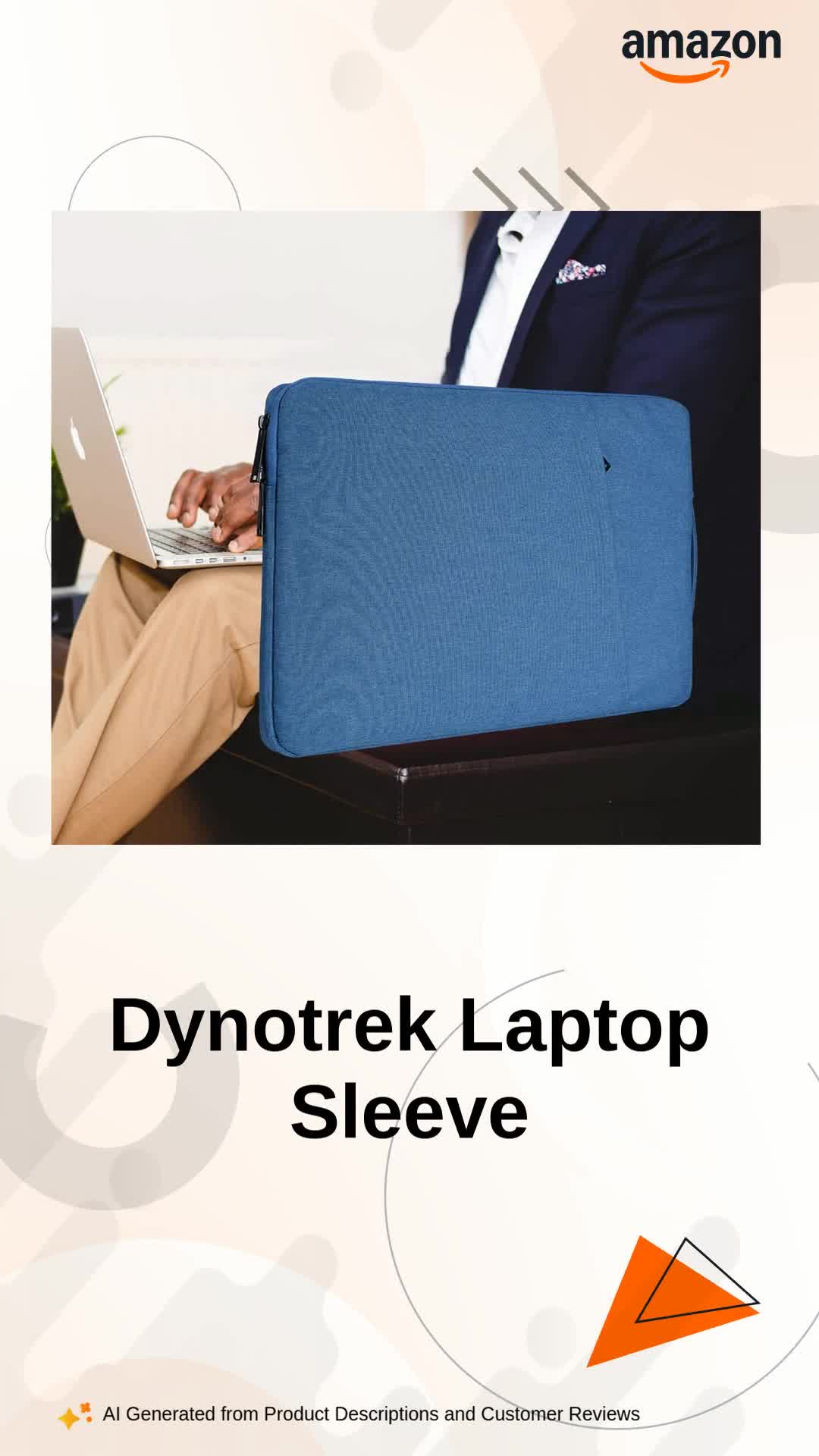 Dynotrek Zipper 15.6 inch Laptop Sleeve Case, with Charger Pouch