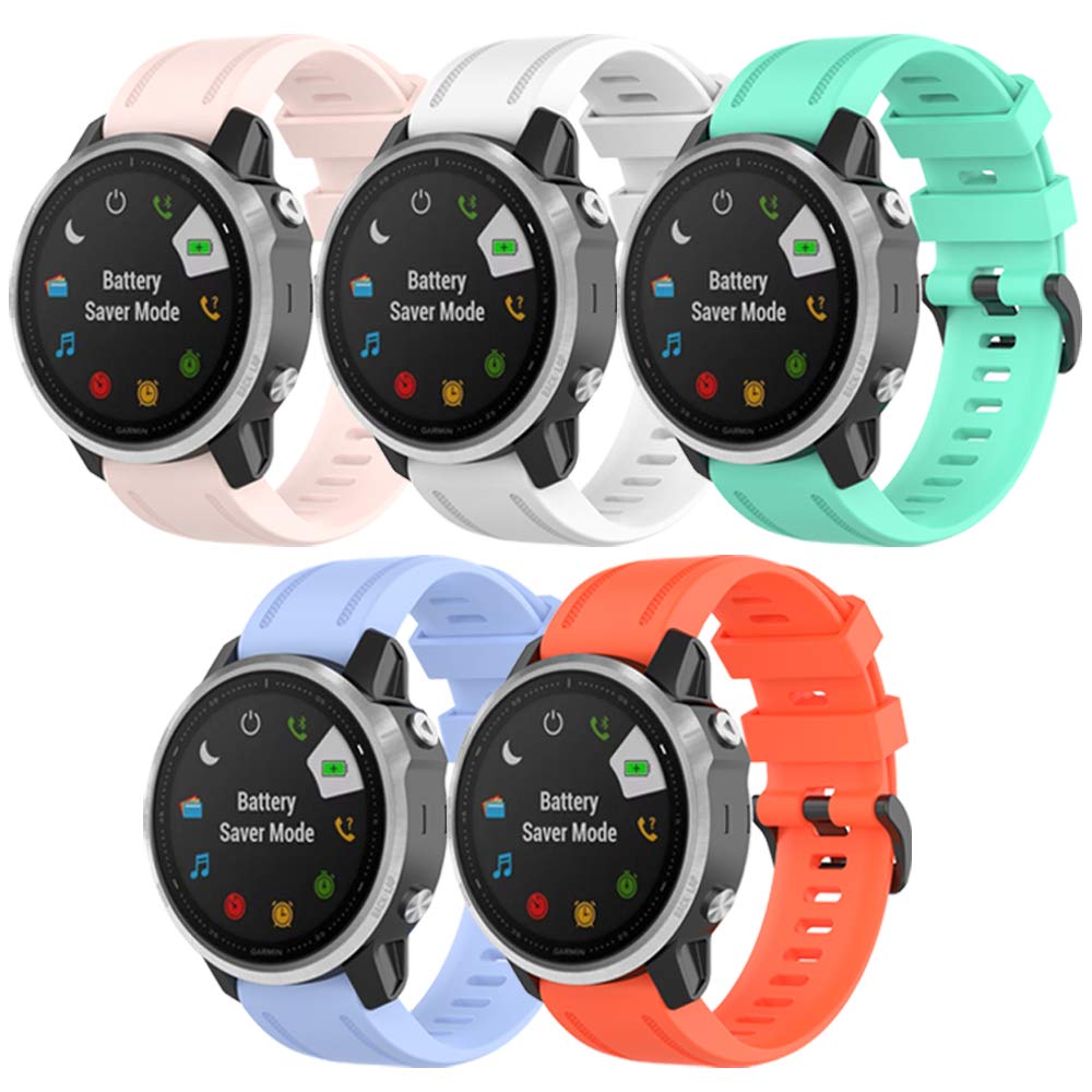 Correa para Garmin Fenix 7S/6S/5S, correa de repuesto de silicona suave para Garmin Fenix 7S Pro/6S Pro/5S Plus/D2 Delta S Smartwatch