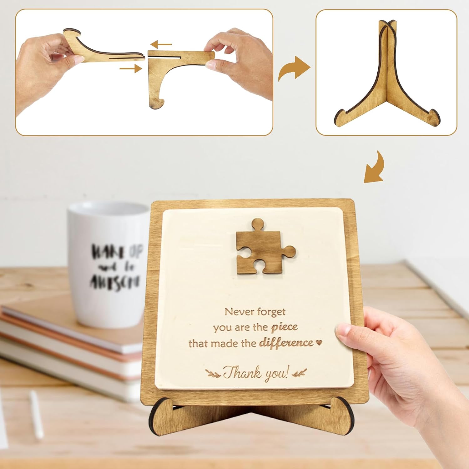 Labor Day Thank You Gifts for Women, Teacher Appreciation Gifts | You Made The Difference Motivational Office Decor Sign | Ideal for for Farewell, Retirements, Boss Day, Thanksgiving, Christmas image 3