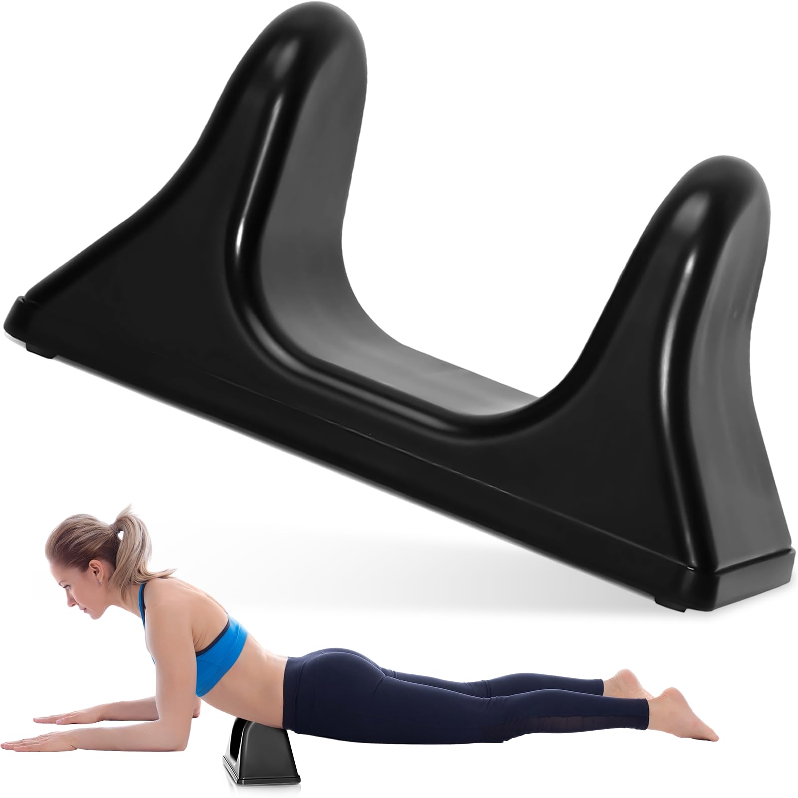 Massaggiatore Muscolare Tendine con 6 Supporti Antiscivolo Inferiori, Collo Massaggiatore Dello Psoas, Strumento Rilascio Flessore per Ginocchio, Coscia, Posteriore, Polpaccio, Gancio 'Anca(Nero)