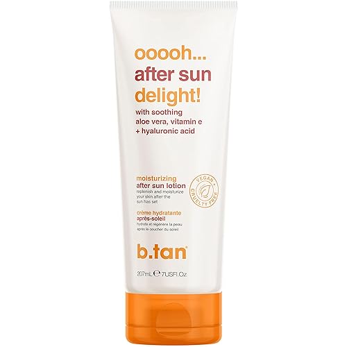 B.TAN Loción After Sun - Aloe Vera y ácido hialurónico, cuerpo hidratante 7 fl oz