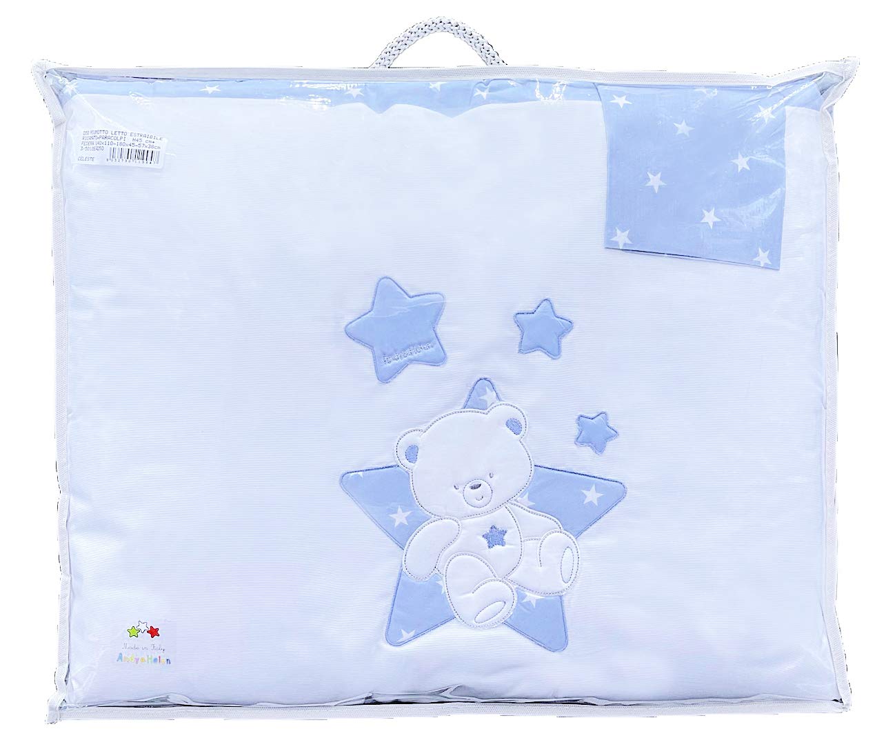 ANDY & HELEN 3/5012Ea D50 - Juego de 3 piezas de edredón para cama bordada + protector de cuna H45 + funda de almohada, rosa