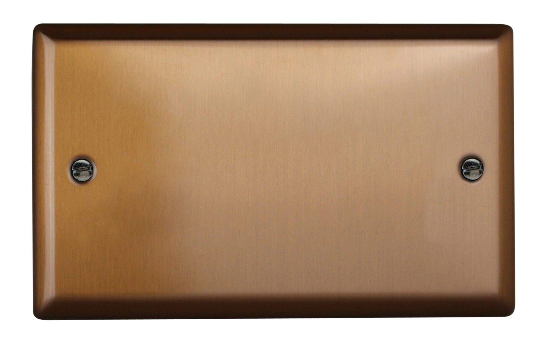 Varilight Double Blank Plate Brushed Bronze