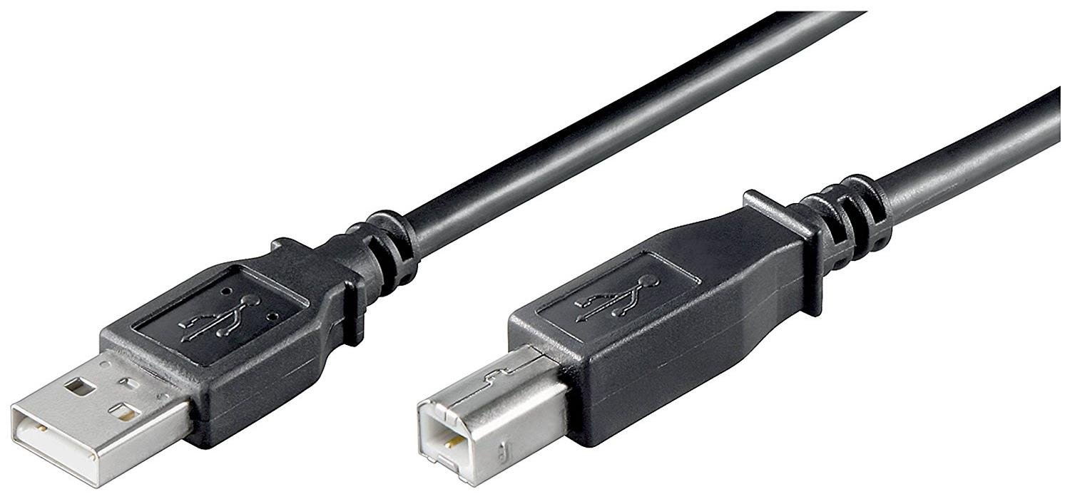 Goobay 68901 USB 2.0 Hi-Speed Cable, Black, Type B, 3m Length