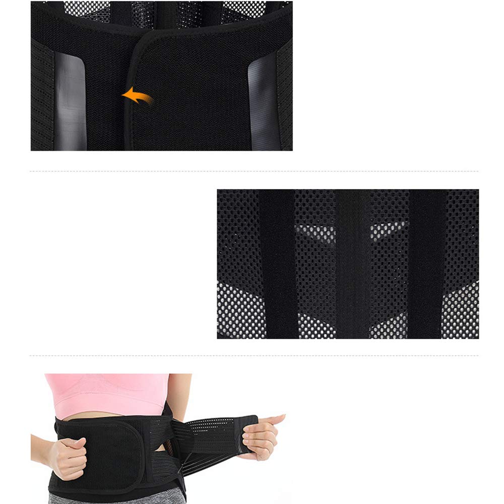 Faja Lumbar, Accesorio Transpirable y Ajustable para el Dolor en la Parte Baja de la Espalda, Doble Entramado de compresión, para Aliviar El Dolor de Espalda y Prevenir Daños,S