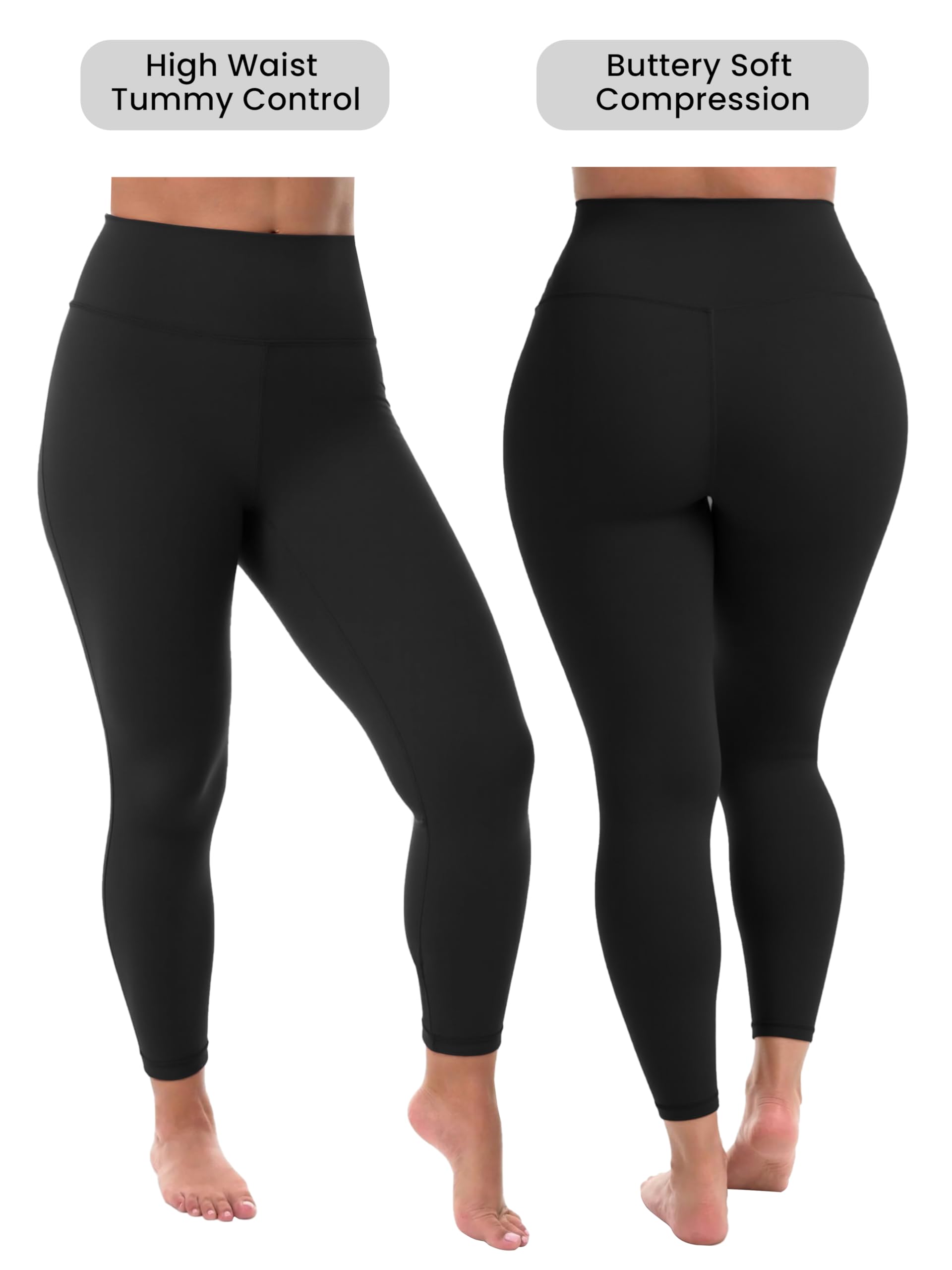 Sunzel Legging grande taille pour femme - Taille haute - Contrôle du ventre - Tissu recyclé - Compression - Pantalon de yoga 1X 2X 3X 4X