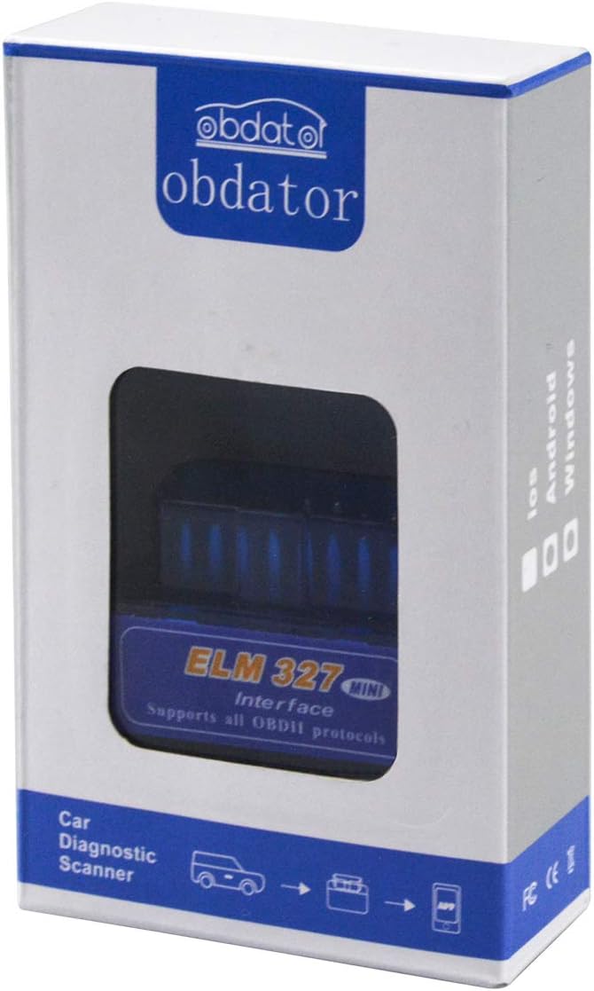 Mini Bluetooth OBD2 Scanner OBDATOR ELM327 Automotive OBD OBDII Code Reader Car Check Engine Light Diagnostic Scan Tool for Android PC