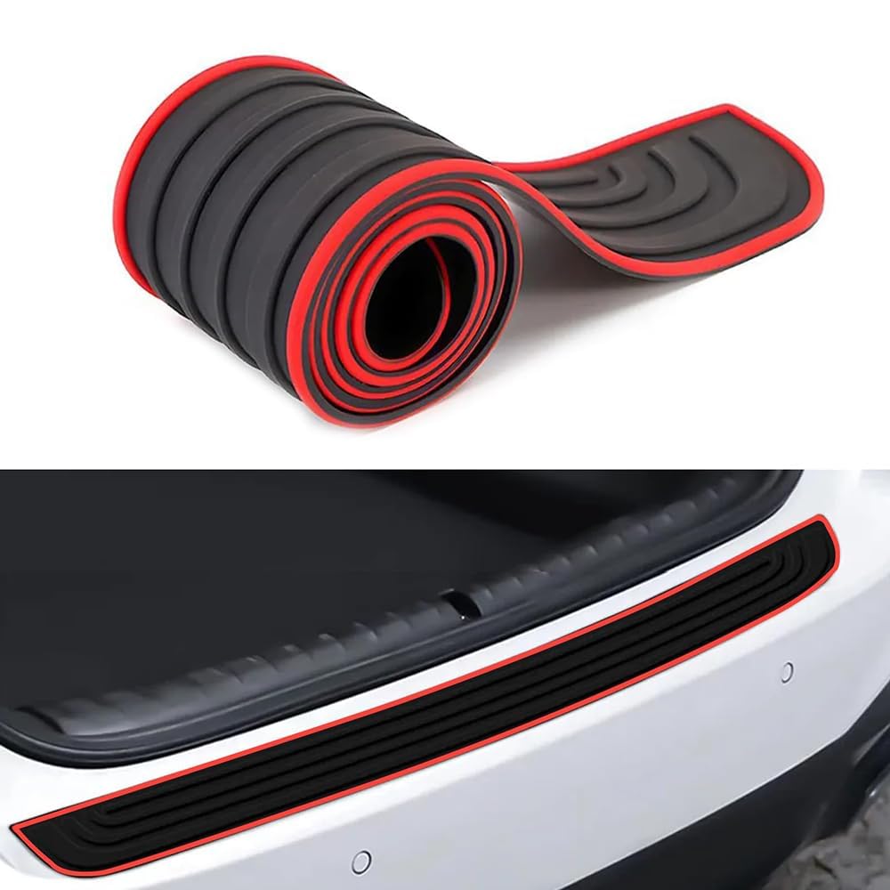 Auto koolstofvezel achterbumper bescherming, voor Mazda CX-5 kofferbak instaplijsten randbescherming logo anti-kras telluride styling accessoires