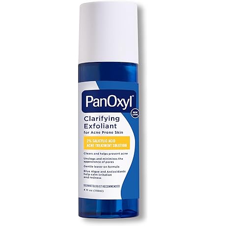 PanOxyl Clarifying Exfoliant with 2% Salicylic Acid: BHA Liquid Exfoliant for Acne-Prone Skin