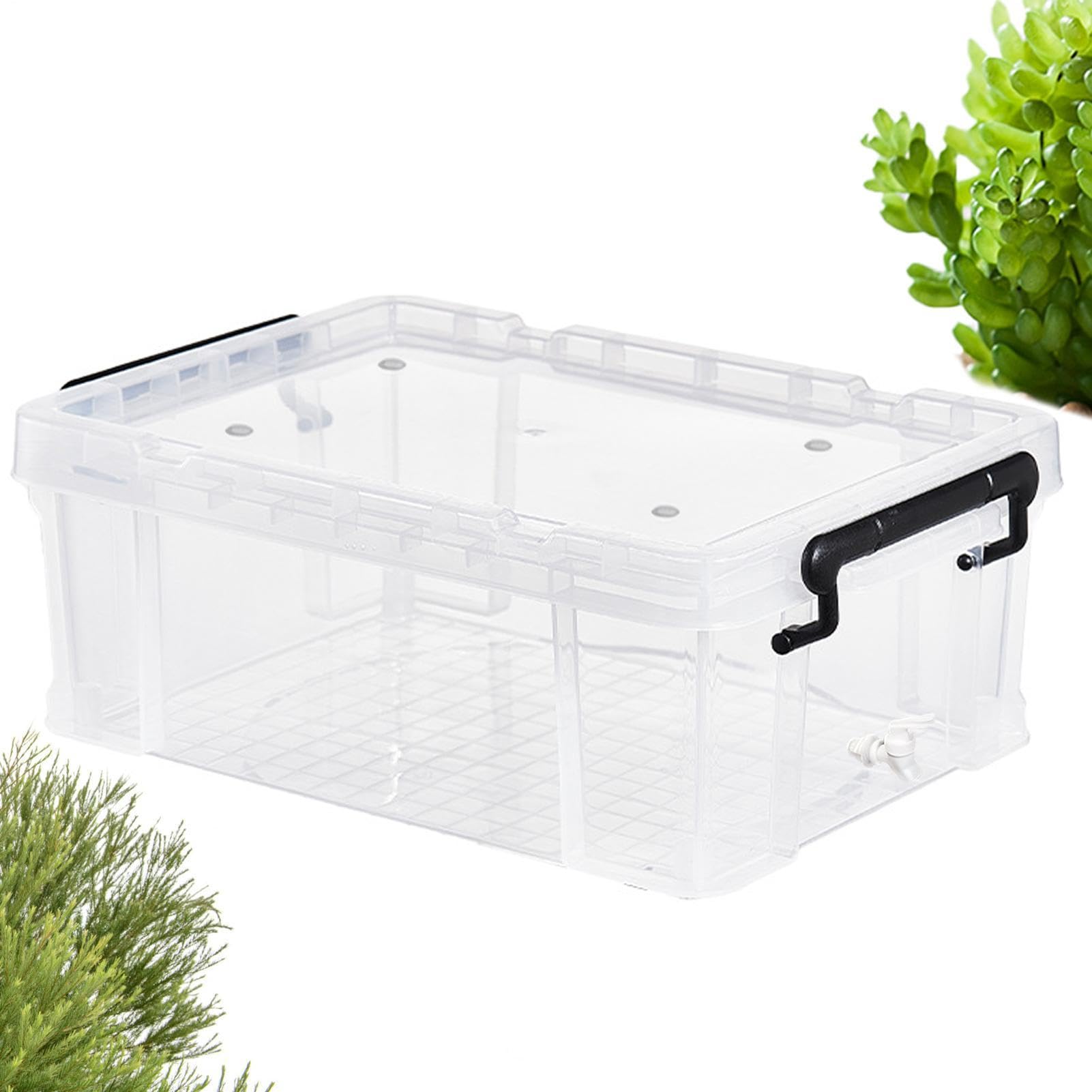 Vasca Per Tartarughe Terrario Abitativo Trasparente per Testuggini di Terra | Contenitore Habitat Per Tartarughe Adatto A Casa, Soggiorno, Camera Da , Appartamento, Dormitorio, Ufficio E Aula Scol