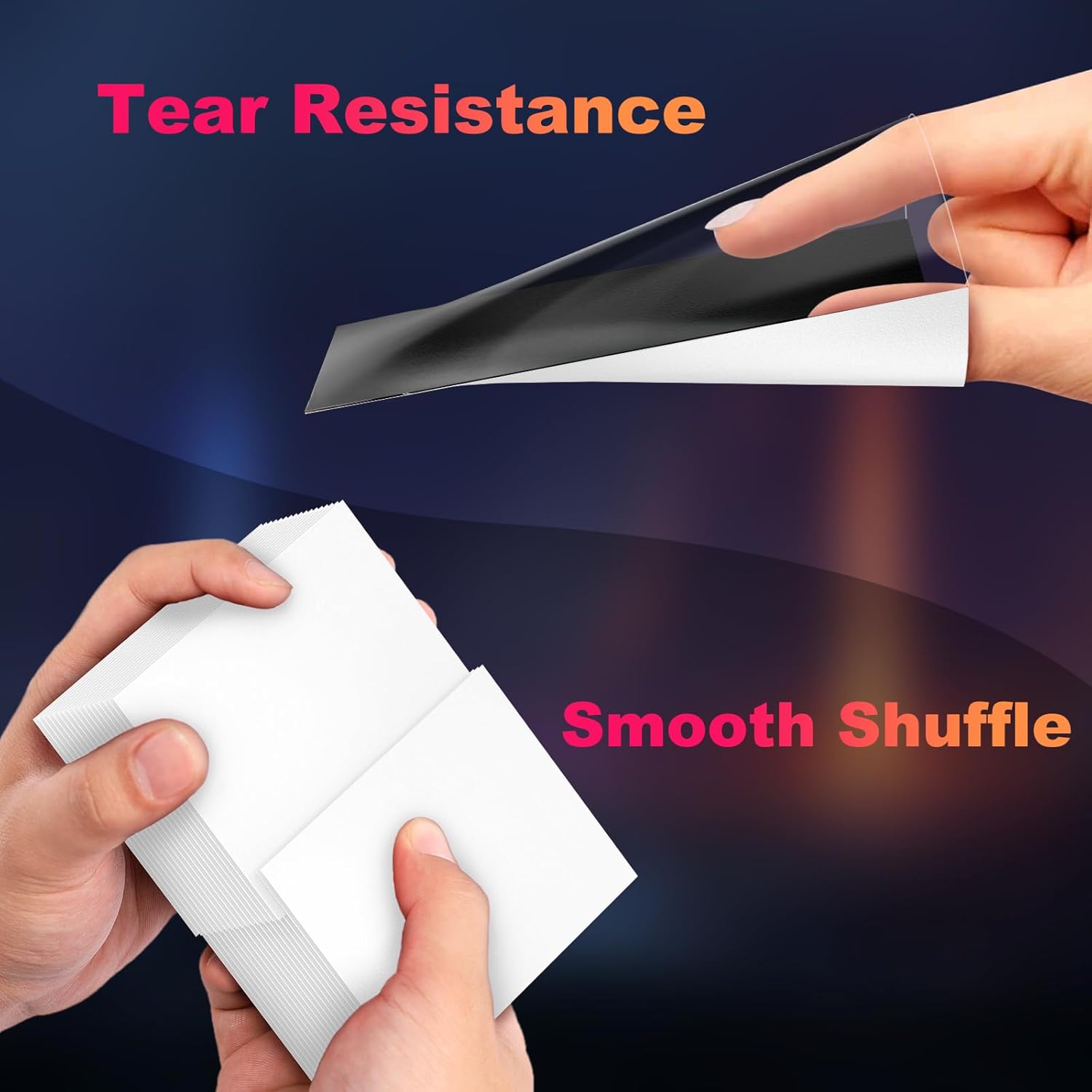 200 Pack Card Sleeves, Matte Dual Trading Card Sleeves with Opaque Back & Smooth Shuffle, Tear Resistant Card Protectors for MTG, TCG and Game Cards (Snow White)