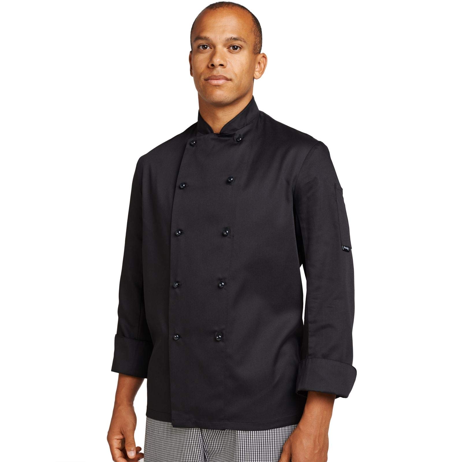 Dennys Men's Black Budget Long Sleeve Chefs Jacket Dd70 M