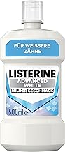 LISTERINE Advanced White Mild Flavour 500 ml Mouthwash for Removing Stubborn Teeth Discolouration for Whiter Teeth in Just 1 Week, Mouthwash Effectively Fights Bacteria in the Mouth
