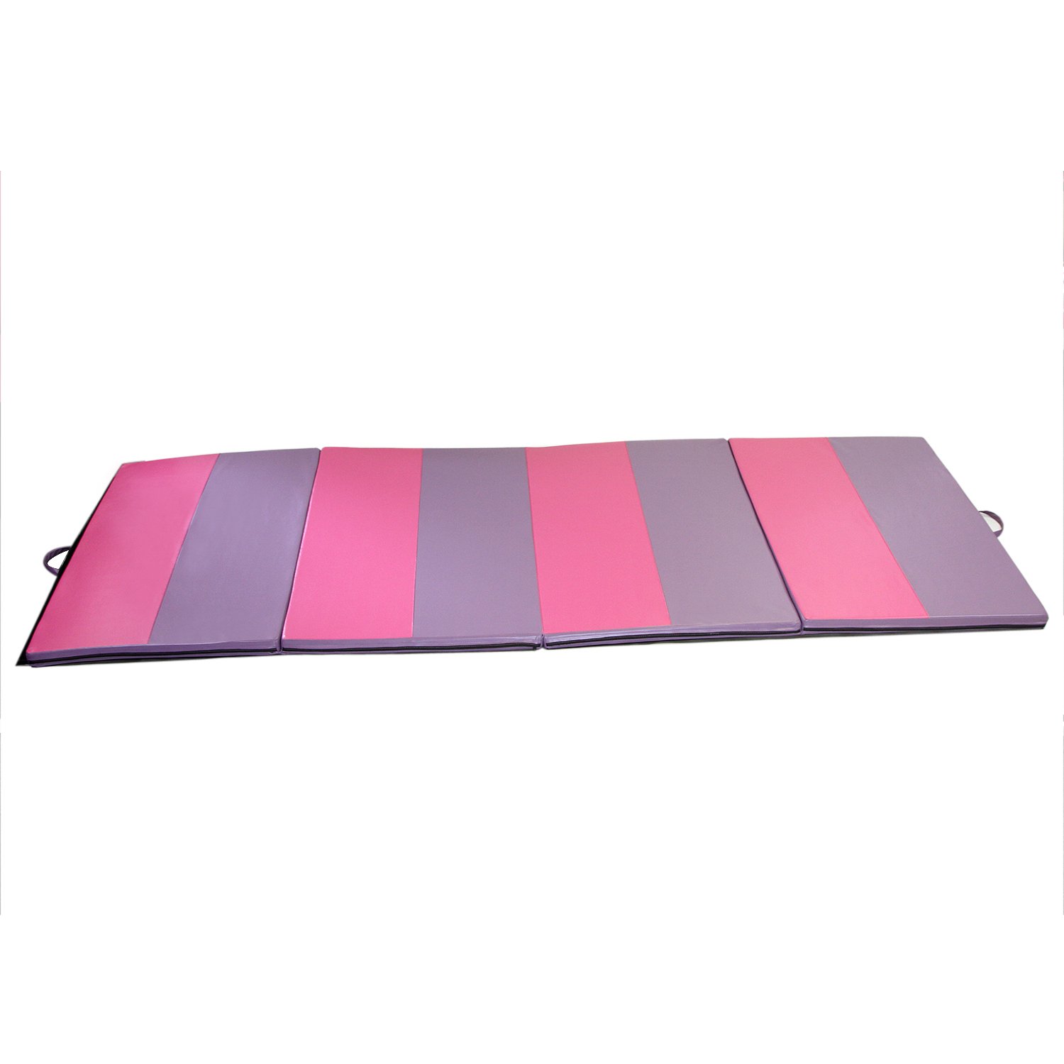 Ainfox Gymnastic Mats Folding Excise Yoga Fitness Tumbling Games with Two Handbags for Girls Ladies