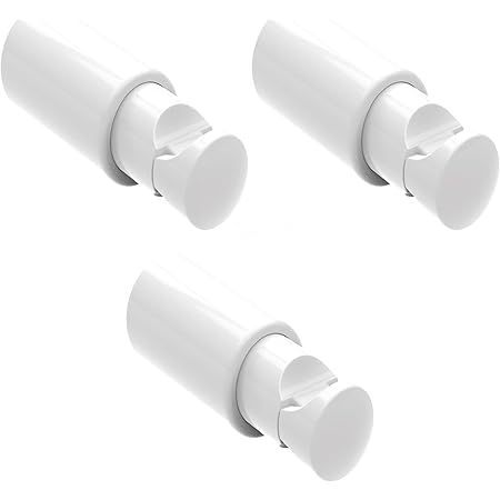 3 soportes en ABS para radiadores de baño - Tubos de Ø 15 a 28 mm, Distancia entre tubos de 11 a 22 mm - Capacidad 90 kg - Blanco