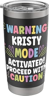 KRISTY Personalized Name Funny Cute Custom KRISTY Name Stainless Steel Insulated Tumbler