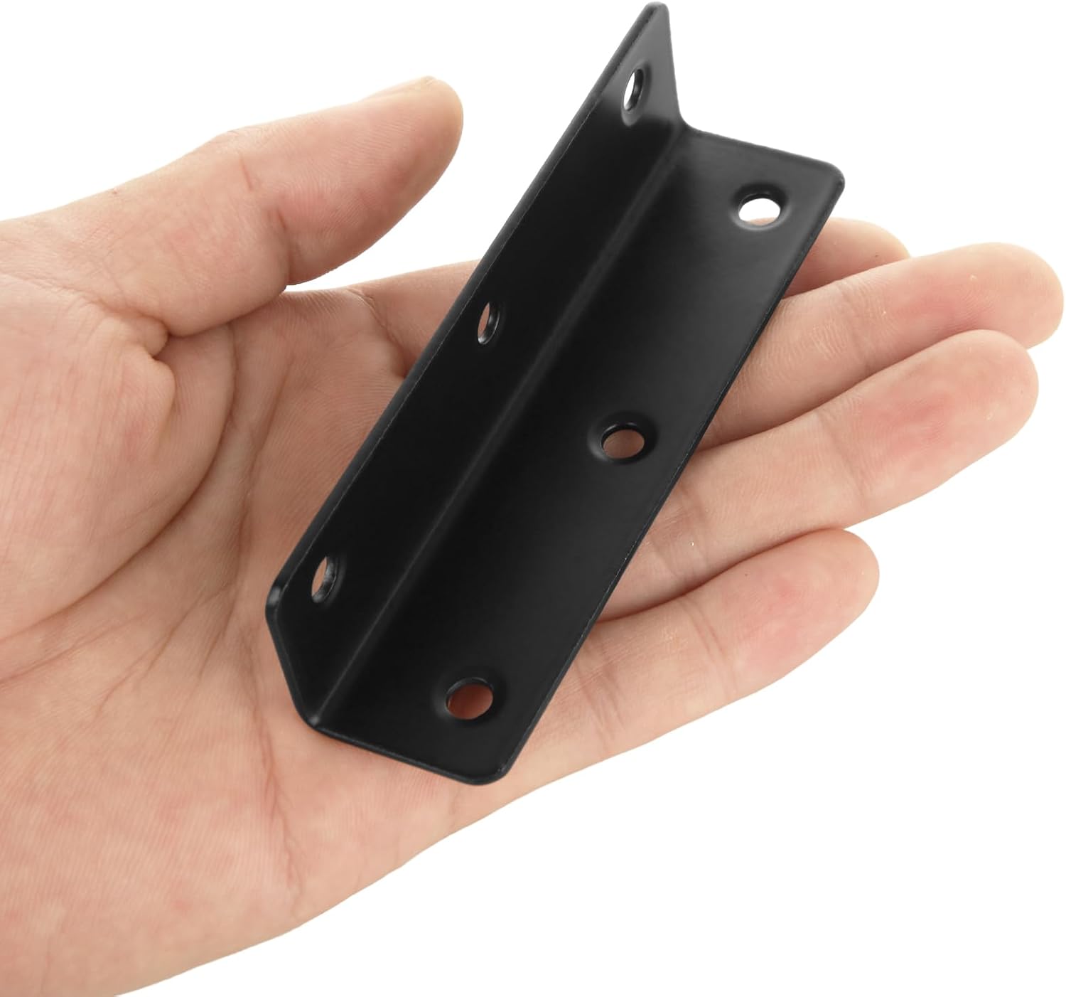 20PCS L Bracket Heavy Duty L Right Angle Bracket Black L Brackets 4 inch Corner Brace L Metal Braces for Wood, Black L Brackets for Wood Furniture Cabinet(Include Screws)