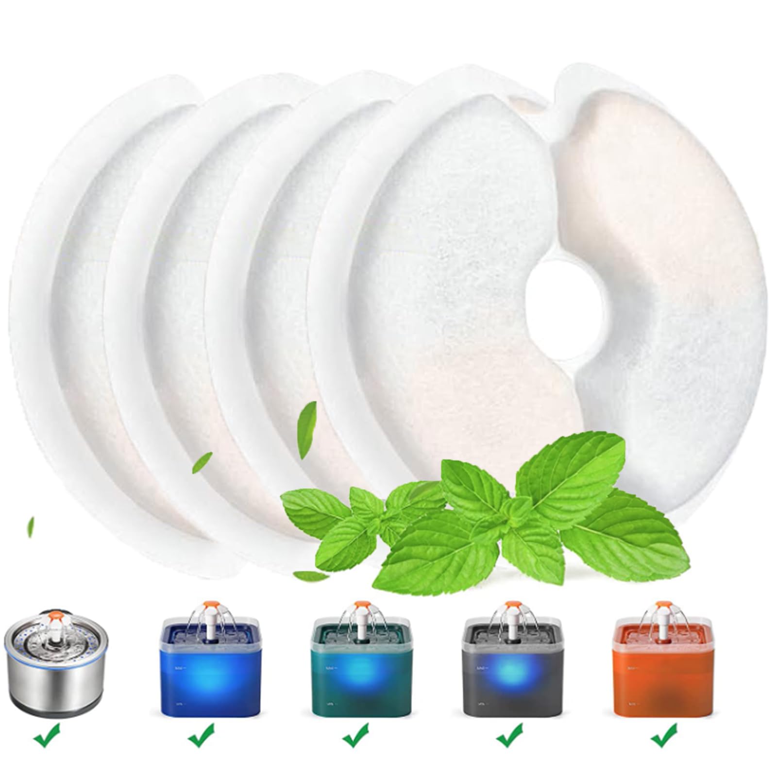 4Pcs Cat Water Fountain Filter, Circular Non-Woven Cat Fountain Filter, Cat Fountain Water Filter Activated Carbon Filter Element with Triple Filtration System for Water Fountain for Cats (B0DDX17C4C) Amazon Price History, Amazon Price Tracker