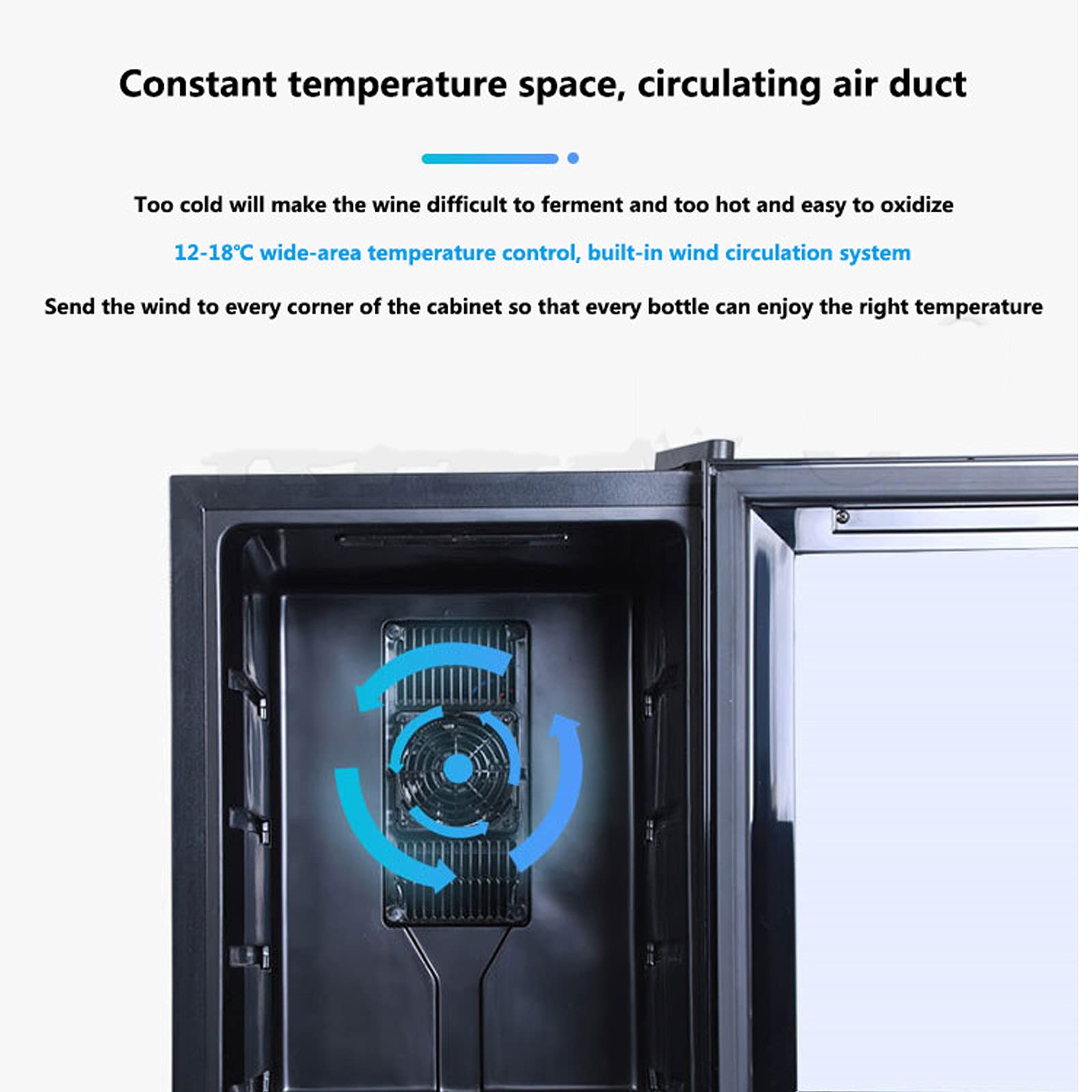Frigorifero per vino da appoggio a 12 bottiglie - Compressore per cantinetta per vini indipendente Dispositivo di raffreddamento per vino con controllo digitale della temperatura Porta in vetro Glass