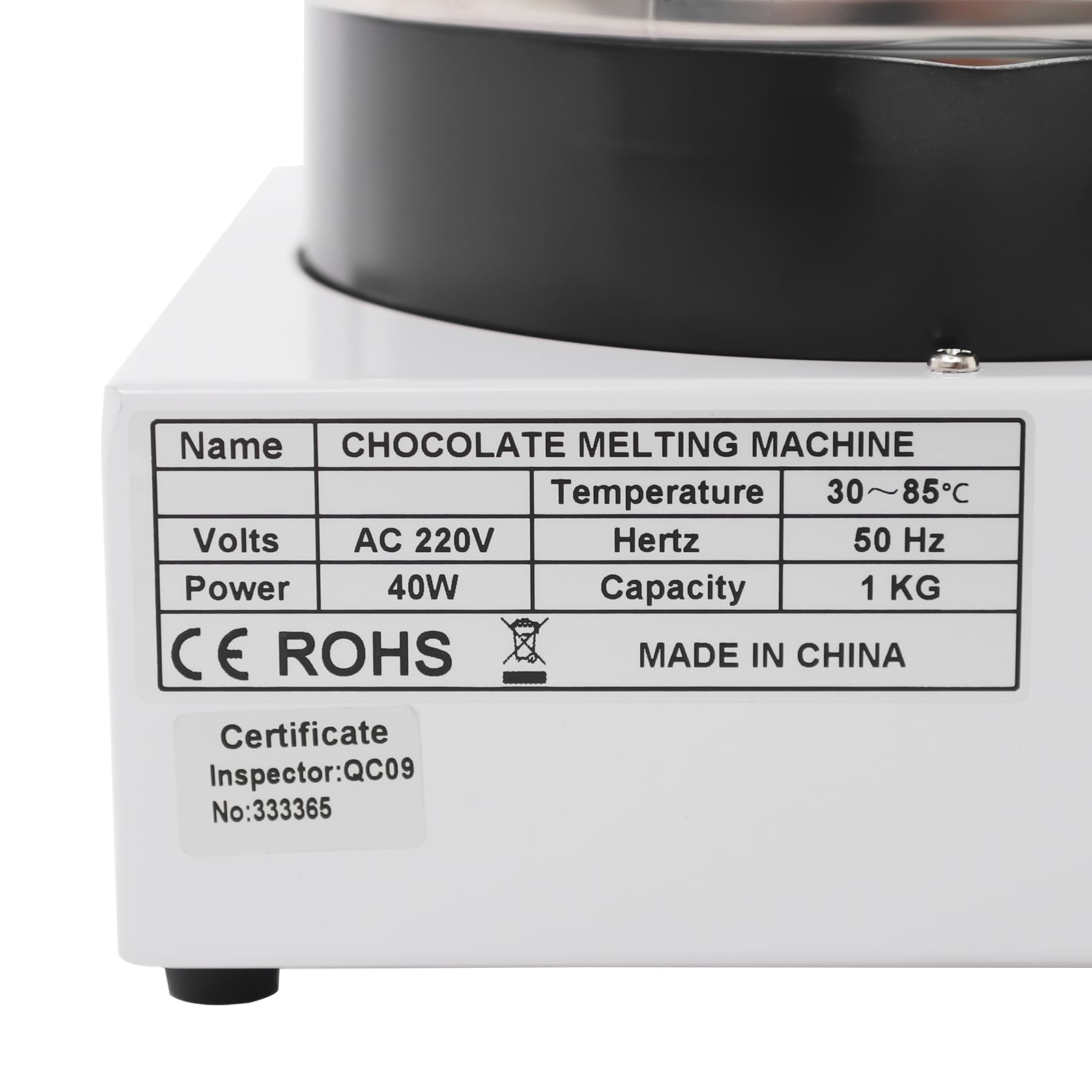 Fondeur de chocolat électrique, 40W chocolat fondant pot tempérant outil de cuisine Machine à fondre chaude 23 x 17 x 11 cm