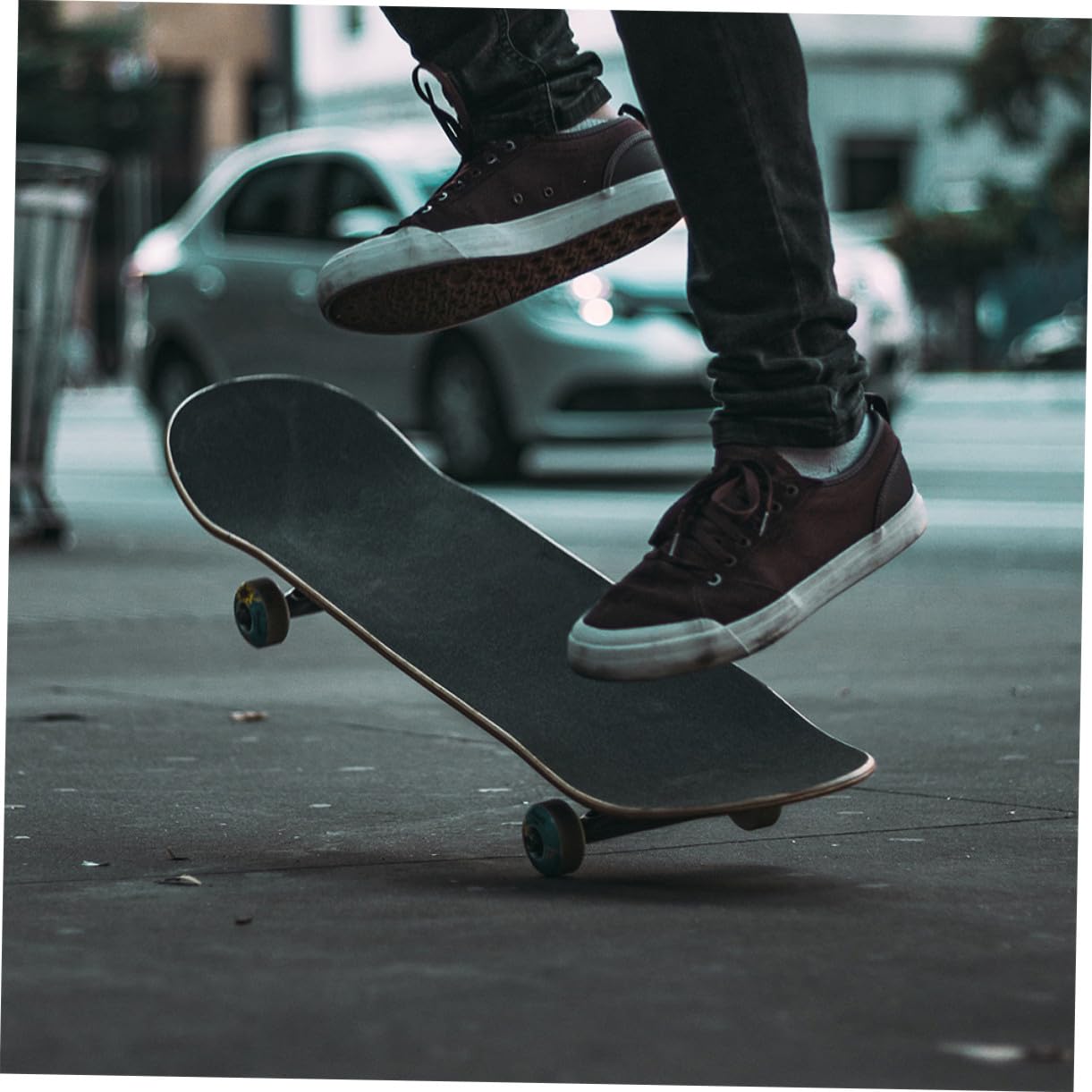 Milisten 5 pièces Bandes Antidérapantes Skateboard Ruban Adhésif Noir Antidérapant Résistant Compatible Planche Skate et Longboard Facile à Poser