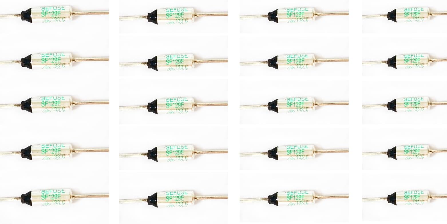 SF129E Fuse, SF129E Fuses, SF129E Sefuse SF129E, Fuse SF129E. Fuses SF129E, Thermal Fuse Thermal Cut Out 133C Cutoff 133 Degree 10A 250V (Rated Voltage: 110V / 220V) New SF129E Vigor_Source 20/Packs