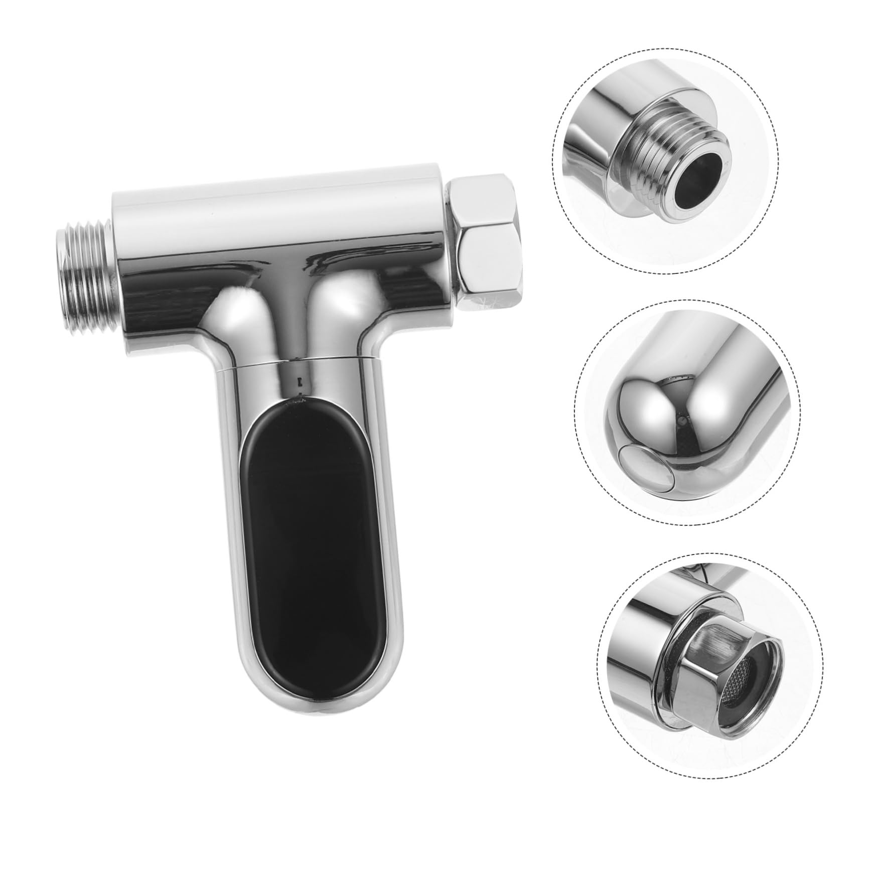Dodekagon Wasserthermometer LED Silber Batterielos 1/2 Zoll