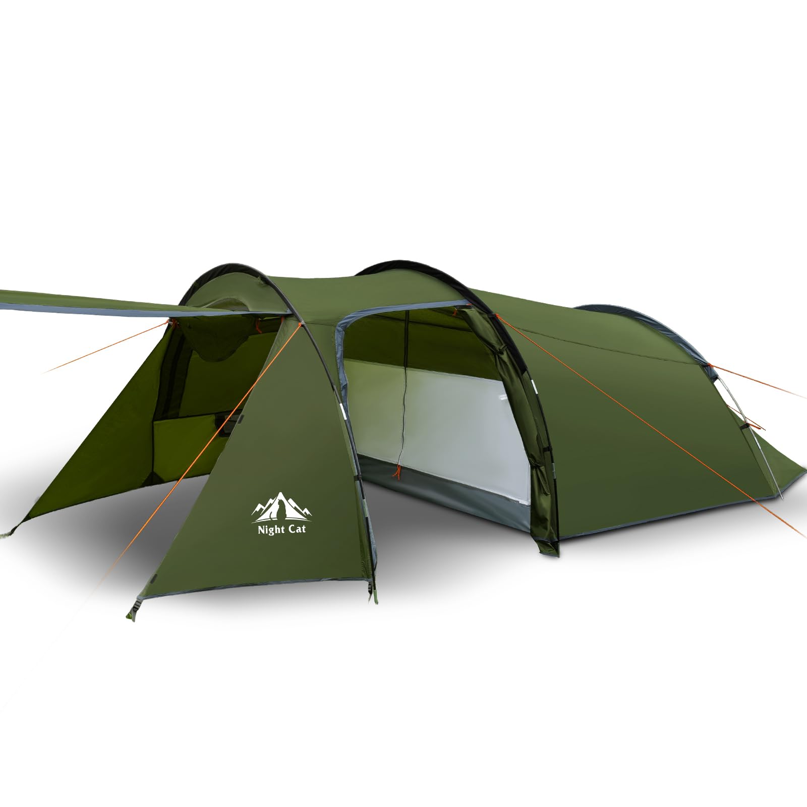 Night Cat Tente Tunnel 4 Personne: Imperméable Grande Familiale Tente de Randonnée pour Camping Trekking Montage Facile