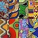 African Ankara Print Fat Quarters Fabric Bundles - 8 Pcs, 50cm/19.7in x 40cm/15.7in Cotton Polyester Quilting Fabric for Sewing Projects