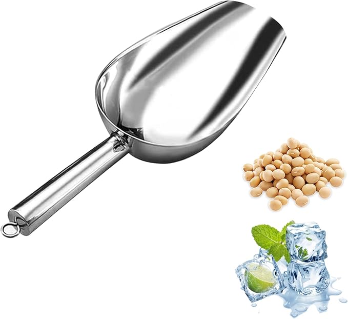 Generic Metal Ice Scoop 3 Oz, Small Stainless Steel Scooper for Ice