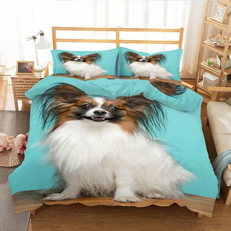 Amazon｜掛け布団カバー 水色の動物たち布団カバー 蝶の犬 け布団