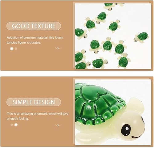 Miniatura 5 de 20 figuras de tortuga en miniatura, mini tortugas de resina, figuras de animales pequeños, adornos para tartas para suculentas, micro decoraciones