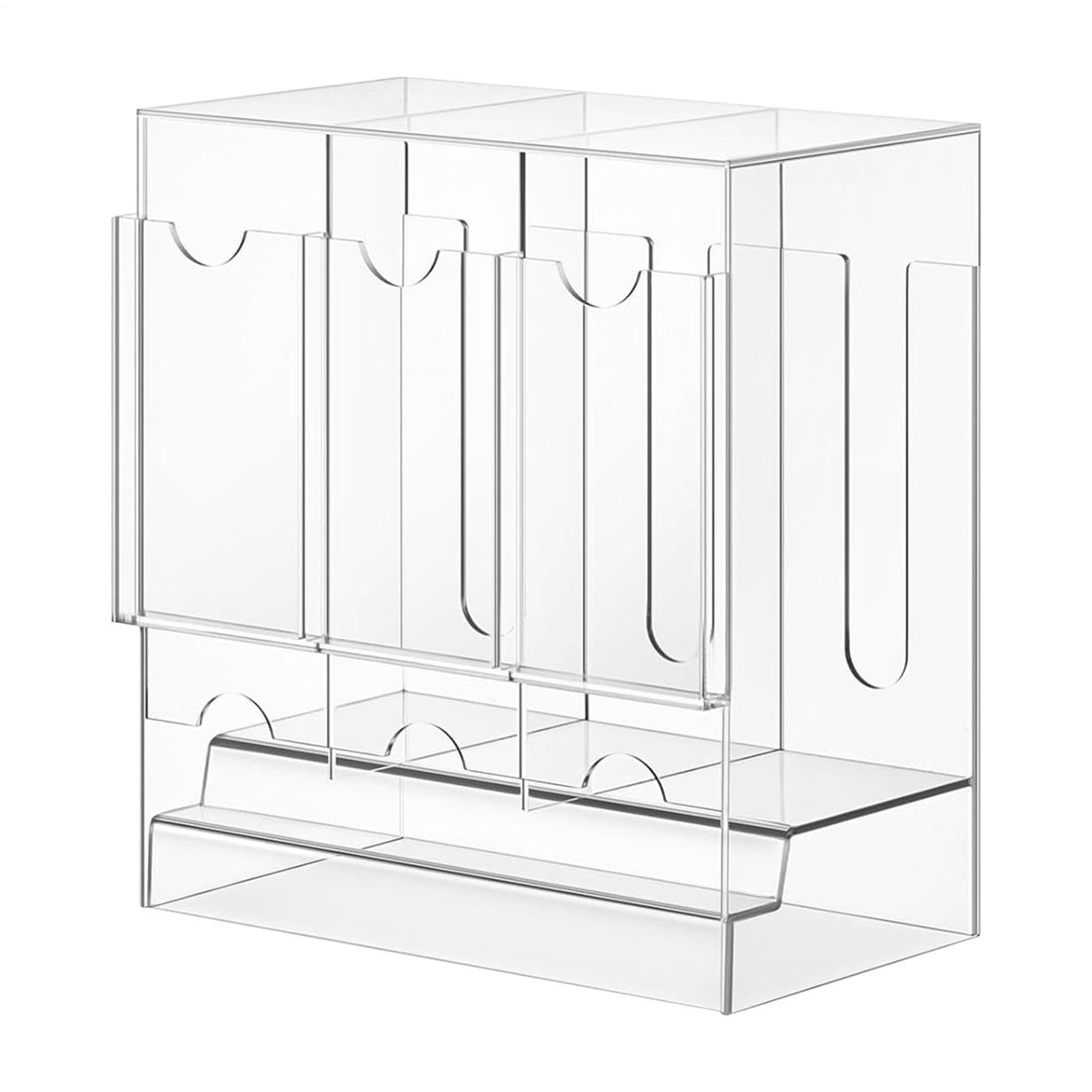 Sammelkarten-Spender Acryl-Display mit Aufbewahrungsschutz-Vorrichtung und | Sammelkarten Aufbewahrung 3 Schlitze Für Zimmer Sammlung Schreibtisch Zuhause Display Aufbewahrung Acryl