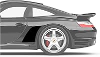 Vista 24 de Adhesivos de vinilo para guardabarros laterales con chip de roca lateral compatibles con Porsche 911 996 997 991 992 (991, azul)