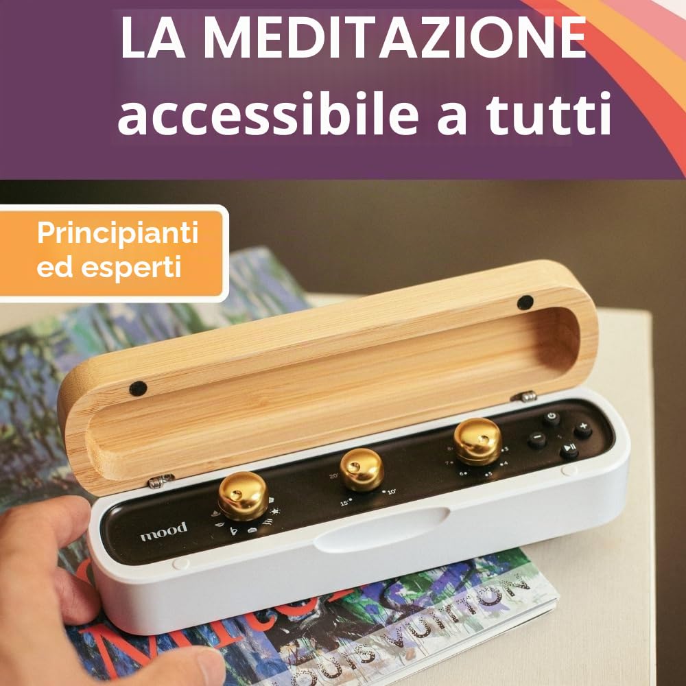 Morphée |Mood - Box Meditazione Guidata per Coltivare il Suo Benessere e Rilassarsi | 600 Sessioni Audio Guidate per Meditare | Sviluppa la tua Concentrazione, Fiducia e Gioia | Audio in Italiano
