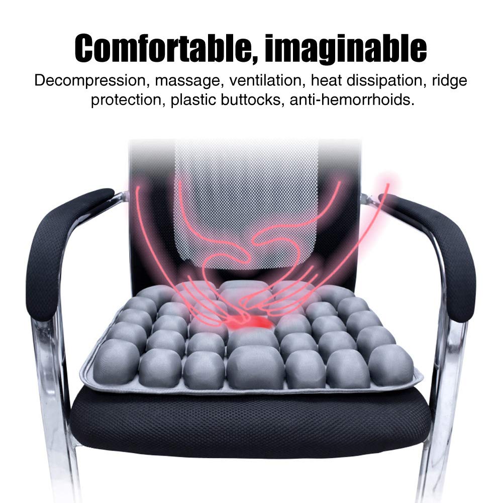 Cojín antiescaras para Silla de Ruedas, Cojines inflables para Asiento de Aire, cojín Inflable para Asiento de Coche, Silla de Oficina, Silla de Ruedas, Almohadilla para aliviar el Dolor en el coxis