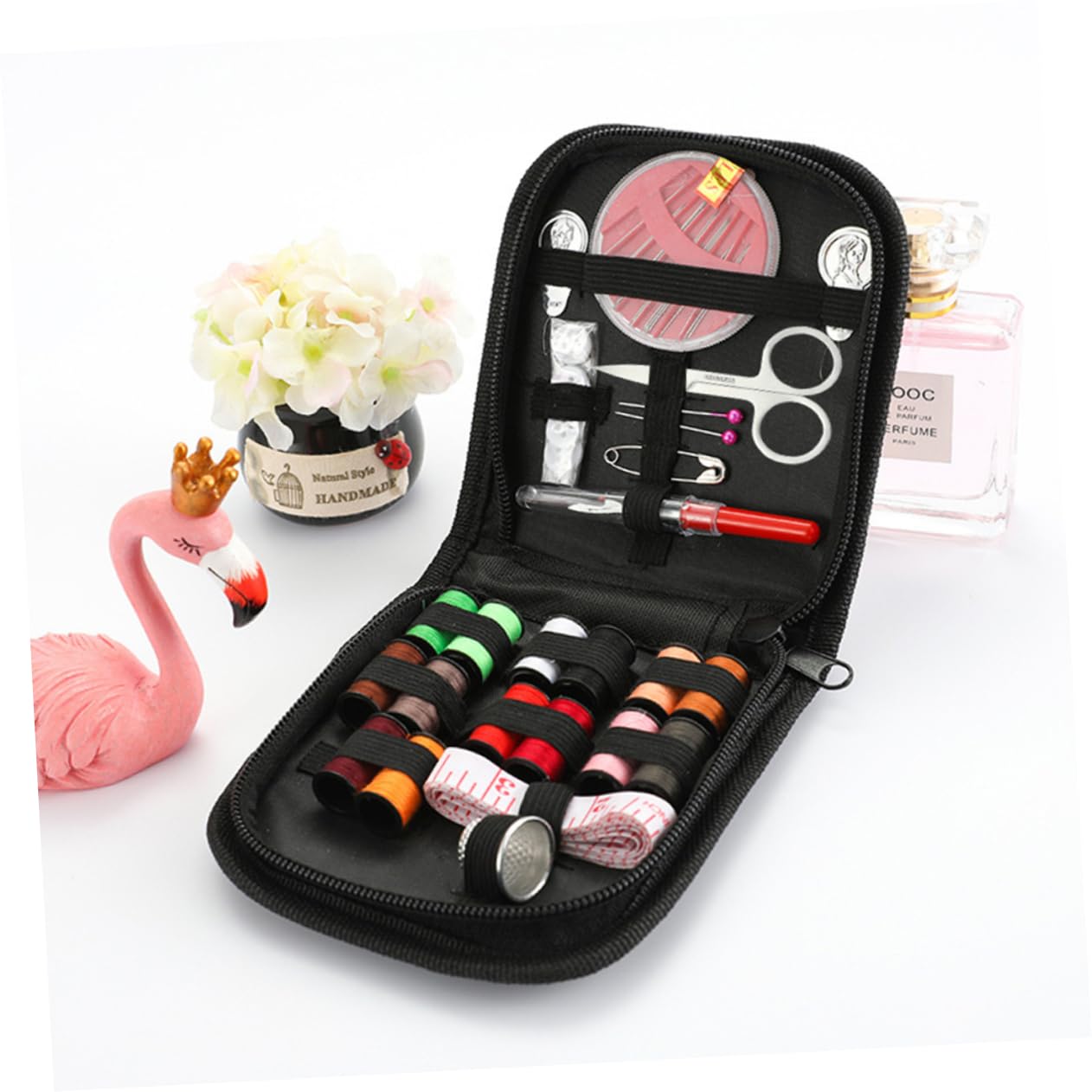 STOBOK 3sets Cucito Portatile Da Viaggio Da Kit Completo Di Attrezzi Per Cucire Con Forbici Filo e Ago Per Casa e Viaggi