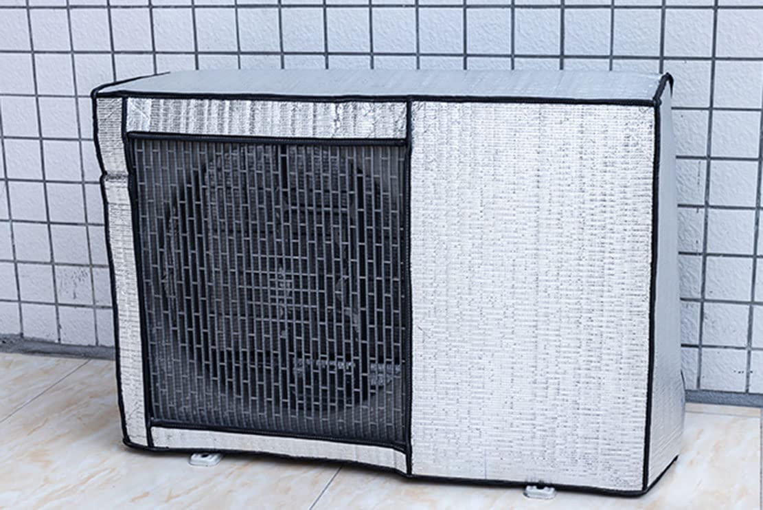 Couverture extérieure de climatiseur Fait de Film d'aluminium Anti-poussière Housse Climatiseur Exterieur Couverture extérieure de climatiseur Anti-poussière (Ouvert,100*42*79cm)