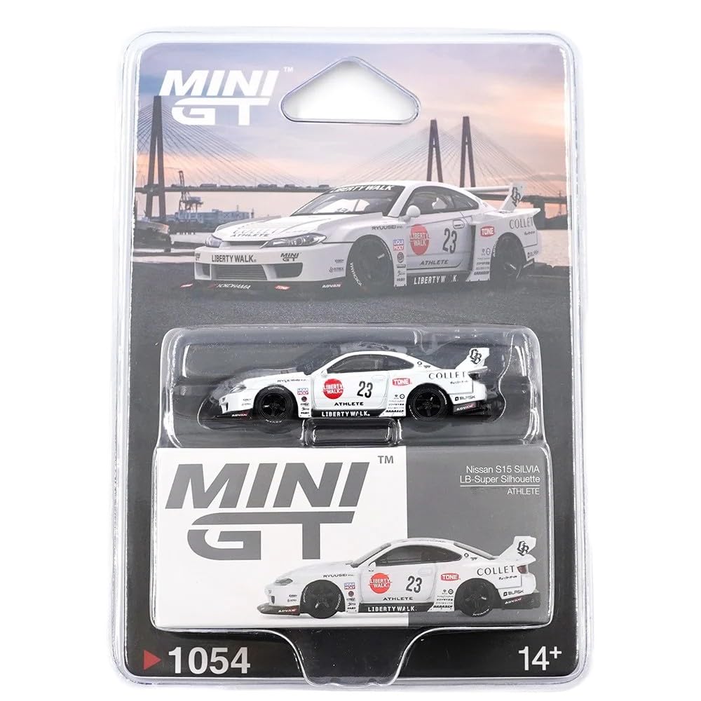 Diecast Model Car Compatible with Mini GT 1:64 Nissan S15 Silvia LB-Super Silhouette Athlete Limited Edition MGT01054