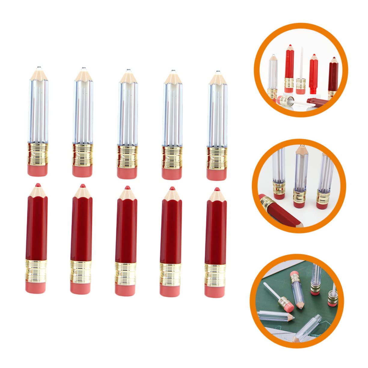 Healeved 30stücke Leere Lippenbalsam-behälter Im Bleistift-design Lippenstift- Für Kreative Projekte Für Und Täglichen Gebrauch Transparent Und