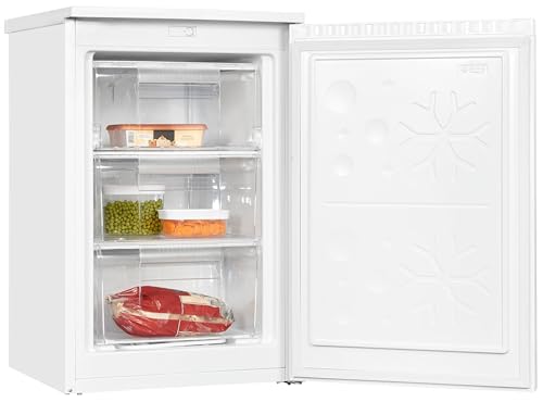 Exquisit® Congelador Table Top 85L, Blanco, Clase C, Congelador 4 Estrellas, Puerta Reversible, 2 Cajones, 1 Solapa Abatible, Descongelación Manual, Medidas (84,5 x 54,9 x 55,7 cm)