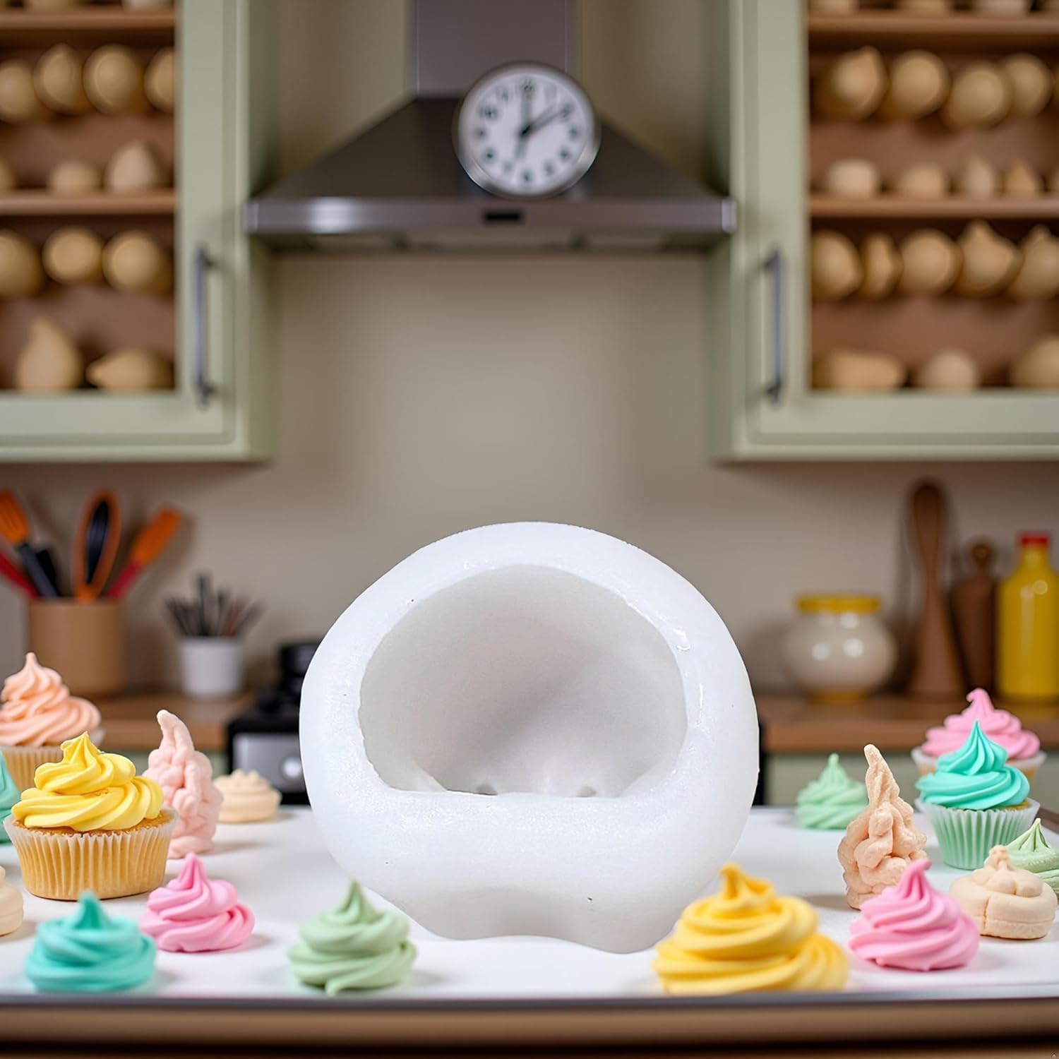 1 Pc White Hamster Shaped Silicones Mould Baking Molds for Making Cake Mousses Baking Molds Epoxy Resin Casting Molds,Resin Casting Molds