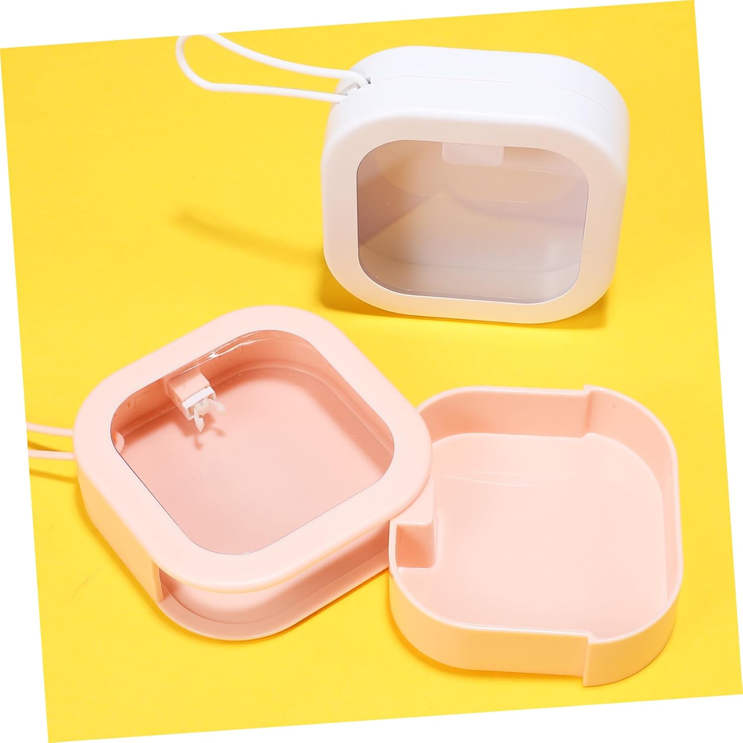 3Pcs Plastic Retainer Cases Portable Storage Boxes for Dentures Accessories Stylish Lightweight Design Ample Space for Retainers for Travel Home Use